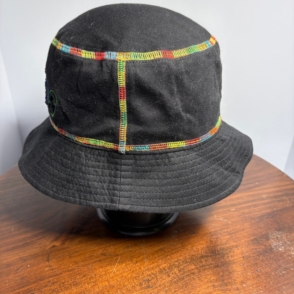 Cookies Bucket Hat Mens L/XL Black Rainbow Logo Streetwear Cotton Sun Hat - Picture 4 of 7